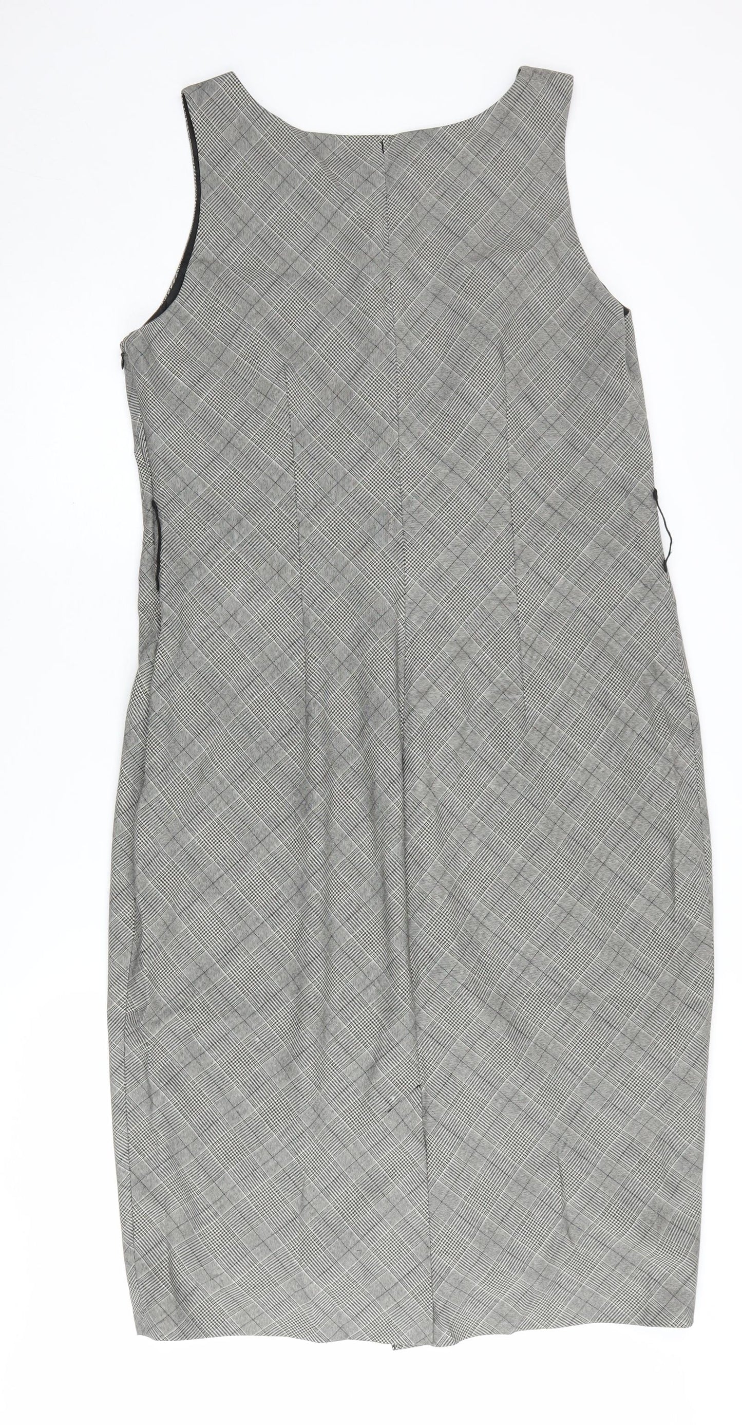Wallis Grey Sheath Dress, Size 16, Business Style