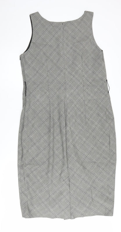 Wallis Grey Sheath Dress, Size 16, Business Style
