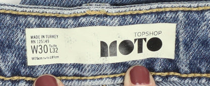Topshop Women’s Blue Straight Denim Jeans Size 12