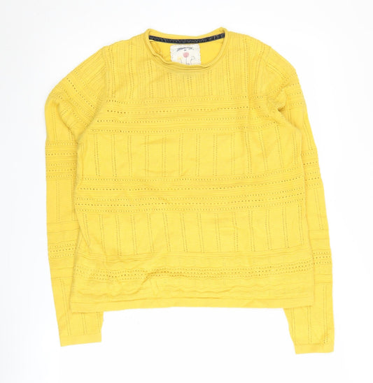 Womens UK Size 12 Mantaray Yellow Pullover Jumper