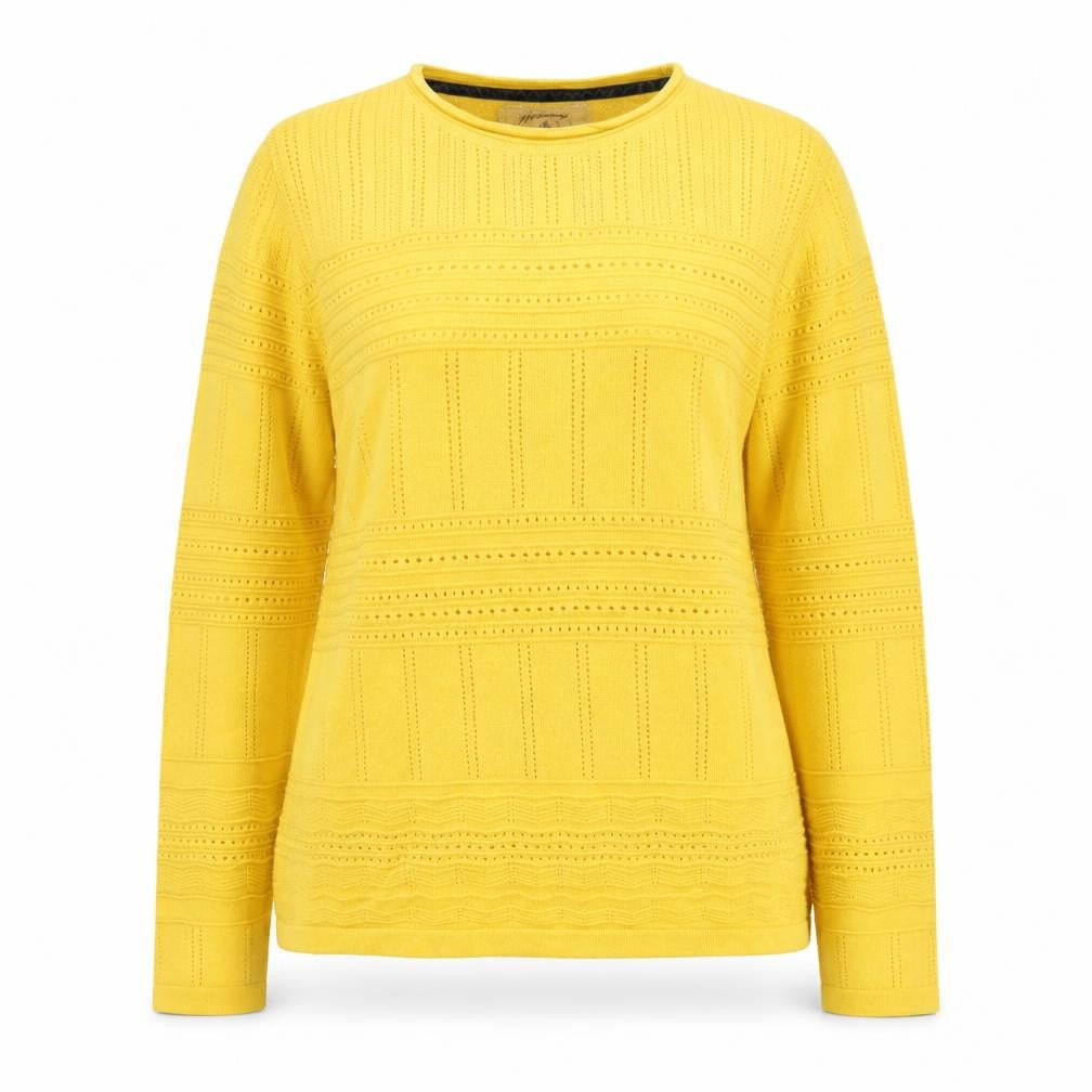 Womens UK Size 12 Mantaray Yellow Pullover Jumper