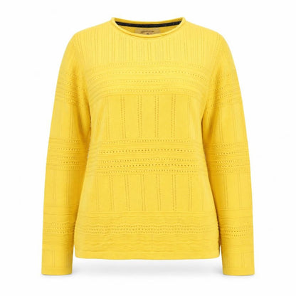 Womens UK Size 12 Mantaray Yellow Pullover Jumper