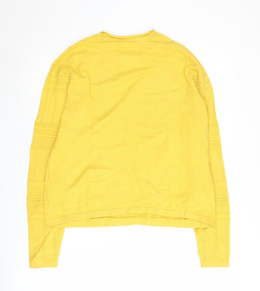 Womens UK Size 12 Mantaray Yellow Pullover Jumper