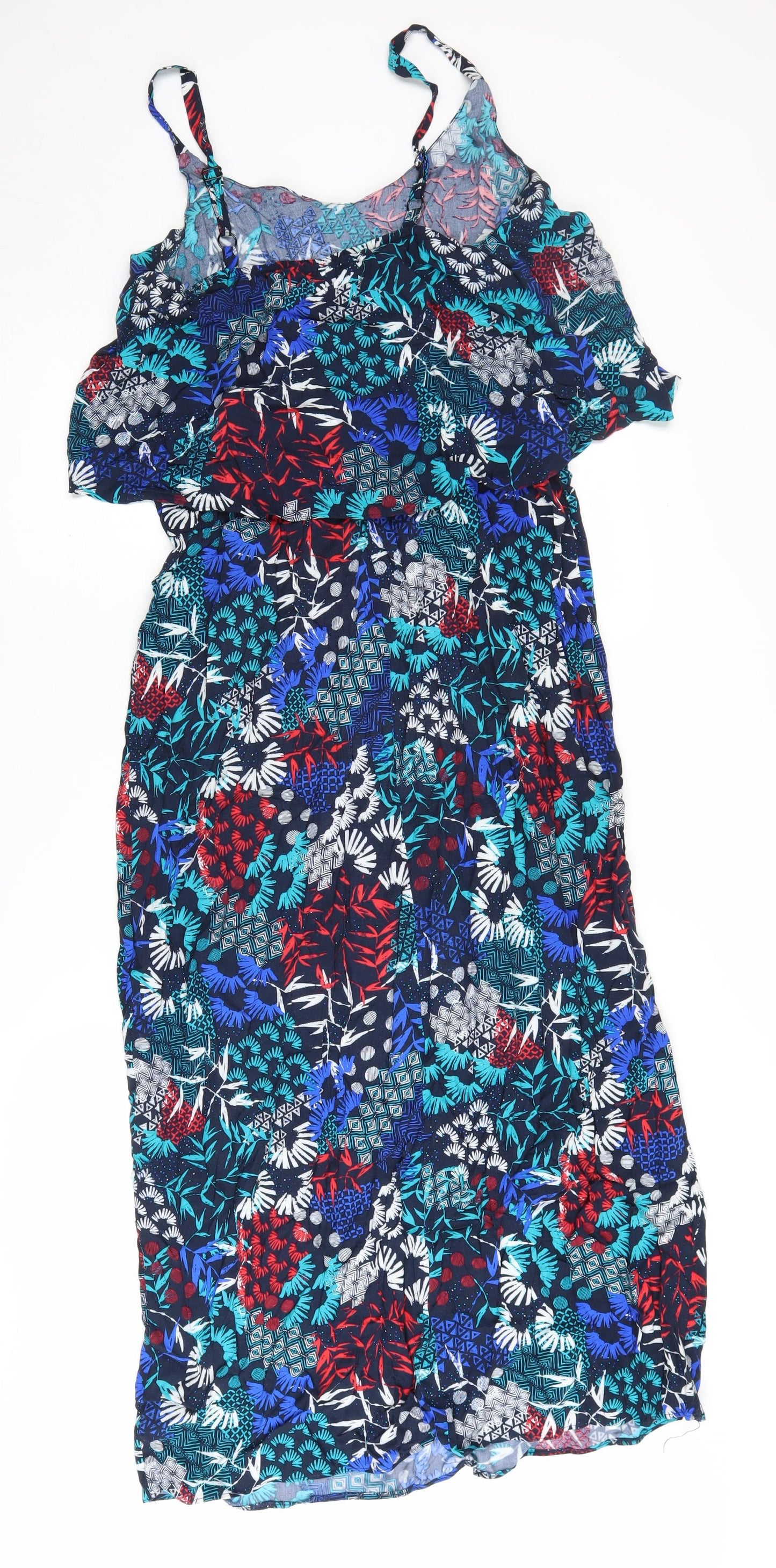 Capsule Women's Multicoloured Midi Slip Dress, Size 14