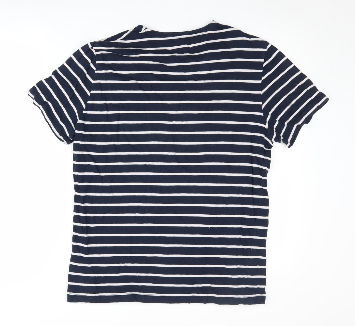 Unisex Adults UK Size M Pull & Bear Blue Jersey T-Shirt