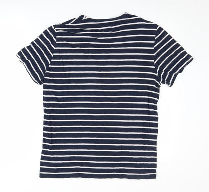 Unisex Adults UK Size M Pull & Bear Blue Jersey T-Shirt