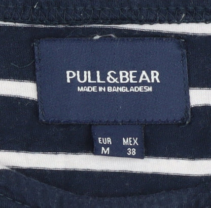 Unisex Adults UK Size M Pull & Bear Blue Jersey T-Shirt