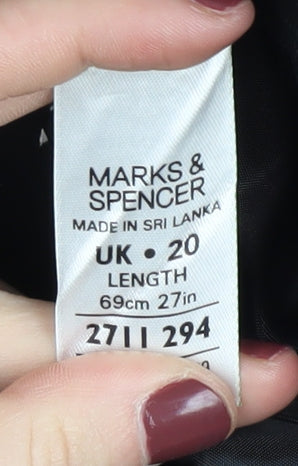 Marks and Spencer Women's Black Pencil Skirt UK 20