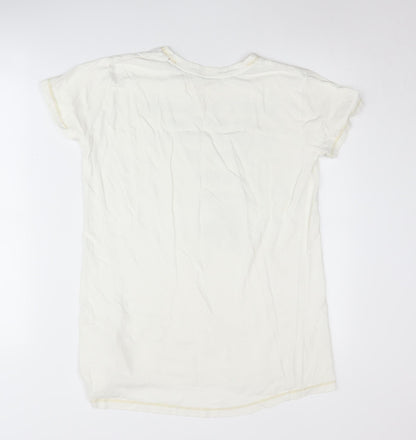 Womens UK Size 8 Harry Potter Ivory Basic T-Shirt