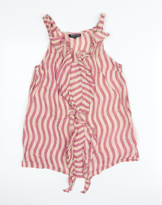 Womens UK Size 8 Topshop Multicoloured Camisole Tank