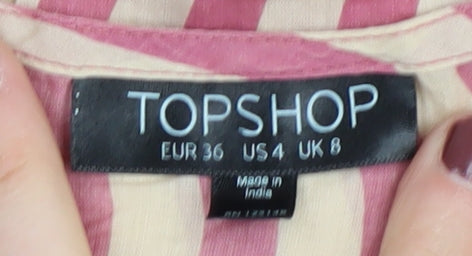 Womens UK Size 8 Topshop Multicoloured Camisole Tank