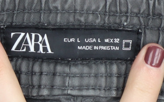 Zara Men's Grey Jogger Trousers L, Casual Style