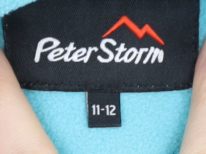 Peter Storm Girls Blue Fleece Pullover Sweatshirt, 11-12 Years
