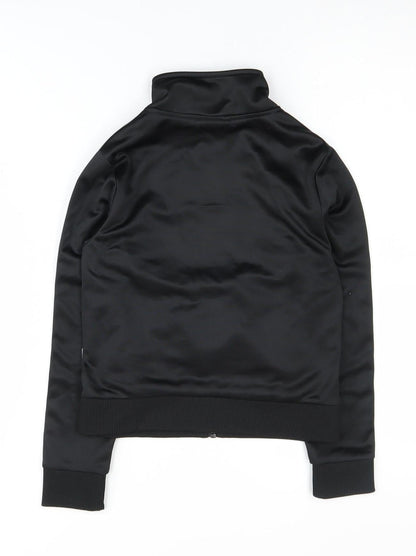 Lonsdale Boys Black Track Jacket Size 7-8 Years Collared