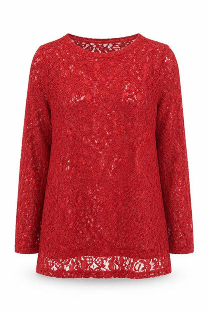Next Women’s Red Lace Pullover Jumper Size 10