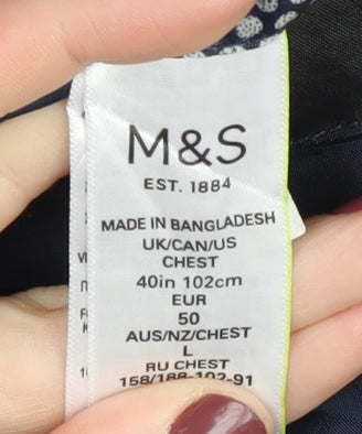 Mens UK Size 40 Marks and Spencer Regular Blue Suit Jacket