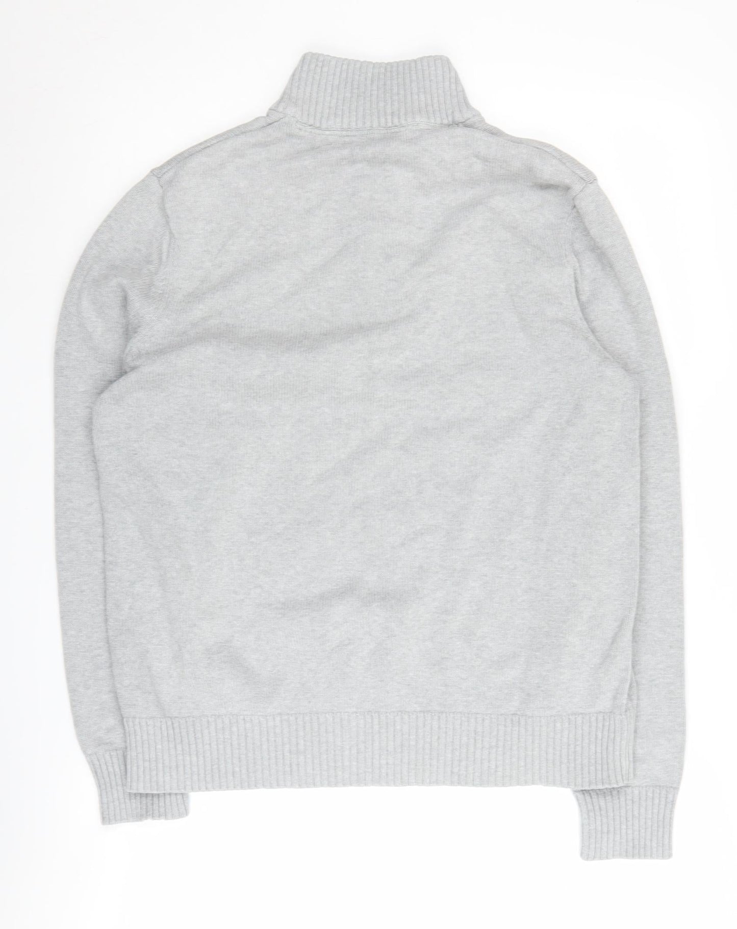 Crew Clothing Co. Men's Grey Henley Jumper, M