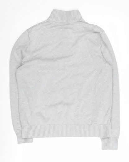 Crew Clothing Co. Men's Grey Henley Jumper, M