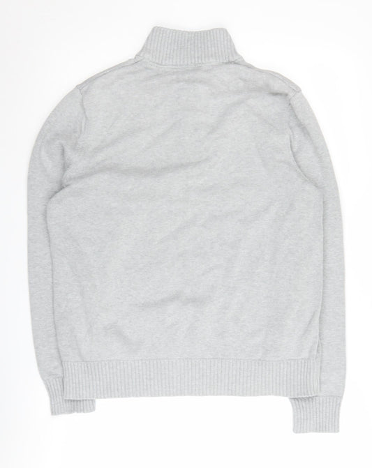 Crew Clothing Co. Men's Grey Henley Jumper, M