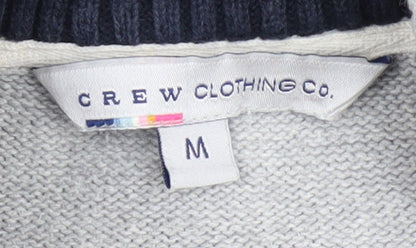 Crew Clothing Co. Men's Grey Henley Jumper, M