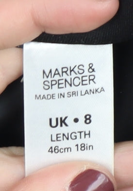 Marks and Spencer Women's Black Pencil Skirt Size 8