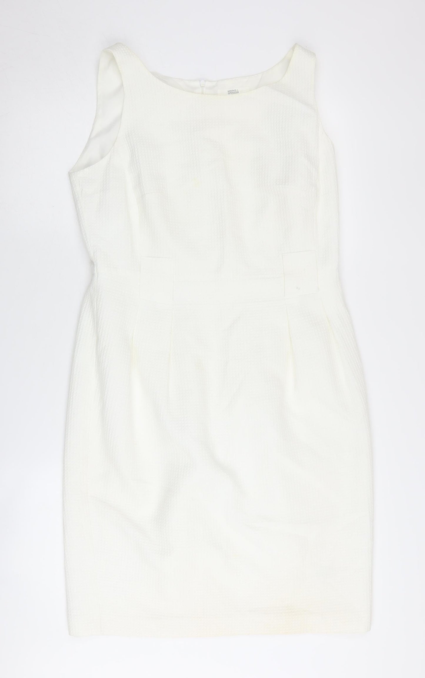 Marks and Spencer Women's White Sheath Dress Size 14