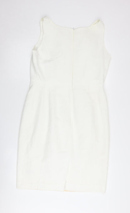 Marks and Spencer Women's White Sheath Dress Size 14