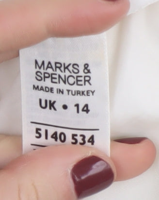 Marks and Spencer Women's White Sheath Dress Size 14