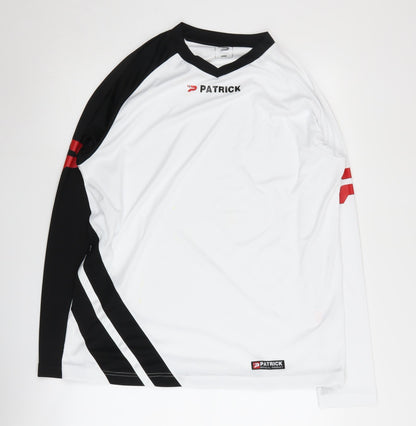 Patrick Men's White Football Jersey, Large