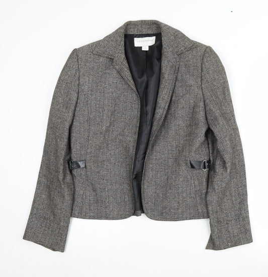 Liz Claiborne Women's Grey Herringbone Blazer, Size 8