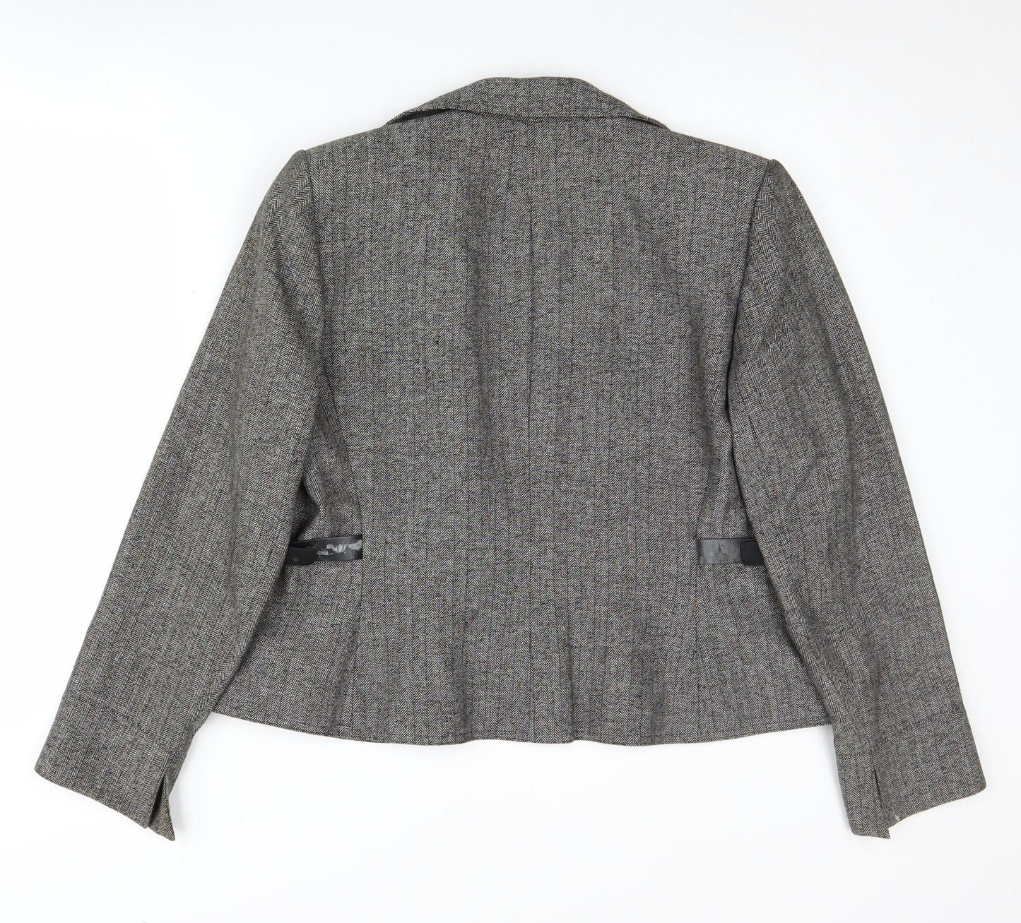 Liz Claiborne Women's Grey Herringbone Blazer, Size 8