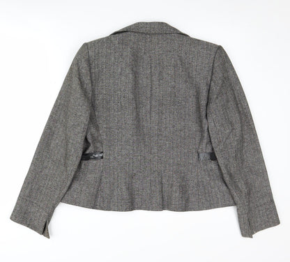 Liz Claiborne Women's Grey Herringbone Blazer, Size 8