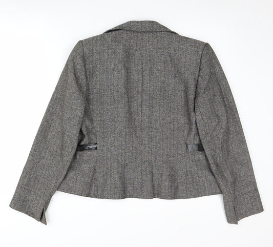 Liz Claiborne Women's Grey Herringbone Blazer, Size 8