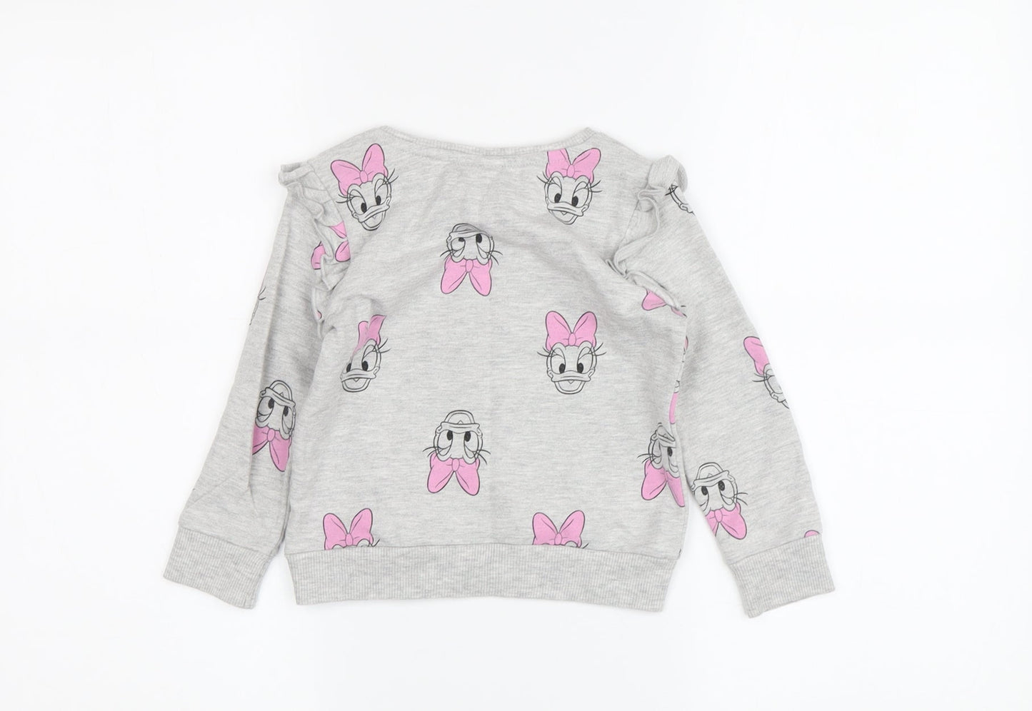 George Girls Grey Daisy Duck T-Shirt, 2-3 Years