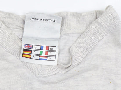 Umbro Men's Grey T-Shirt, Size L, Comfort Fit