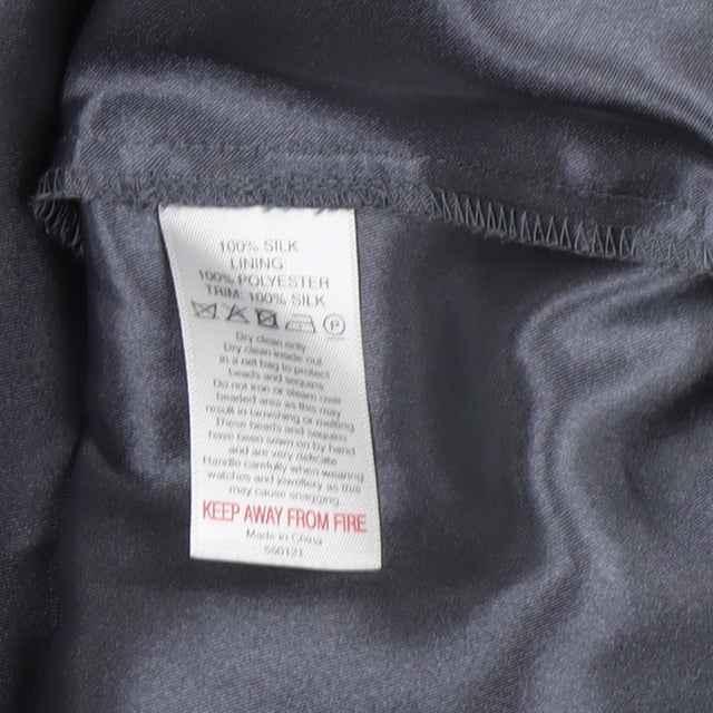 Monsoon Women's Grey Silk A-Line Dress Size 8