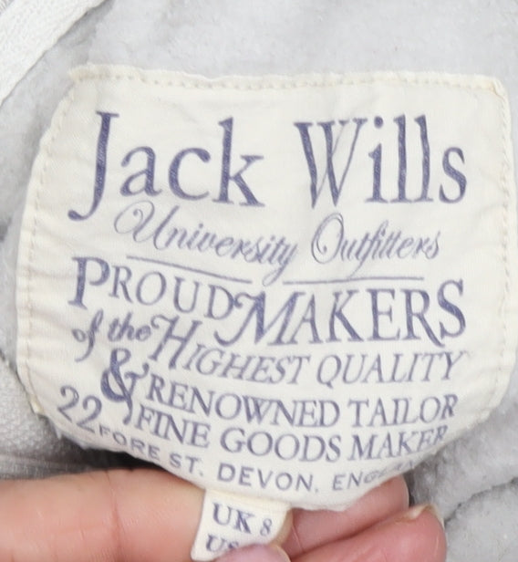 Womens UK Size 8 Jack Wills Grey Pullover Hoodie