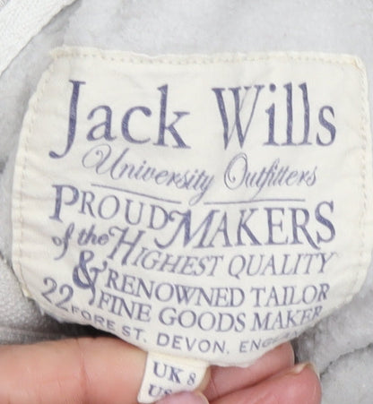 Womens UK Size 8 Jack Wills Grey Pullover Hoodie
