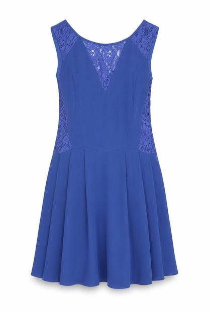 Oasis Women's Blue Lace Sleeveless Dress