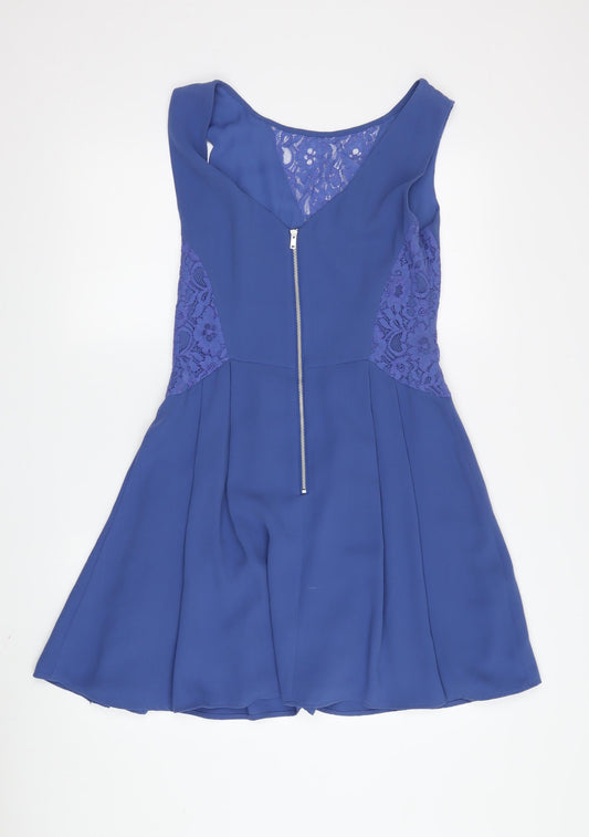 Oasis Women's Blue Lace Sleeveless Dress
