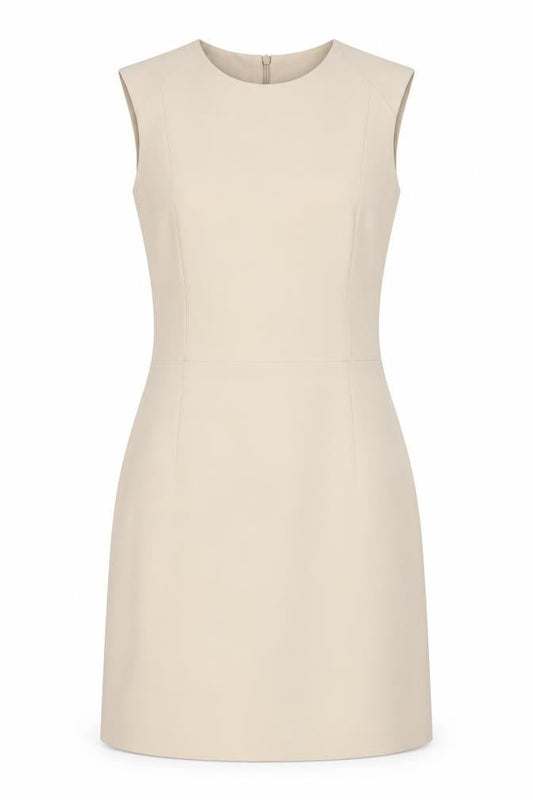 MNG Women's Beige Sheath Dress XS Knee Length