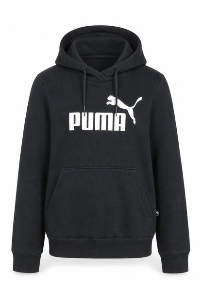 Front view of Puma Black Pullover Hoodie for unisex kids -, size 6