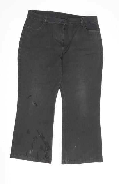 Womens UK Size 18 Marks and Spencer Regular Fit  Grey Jeans