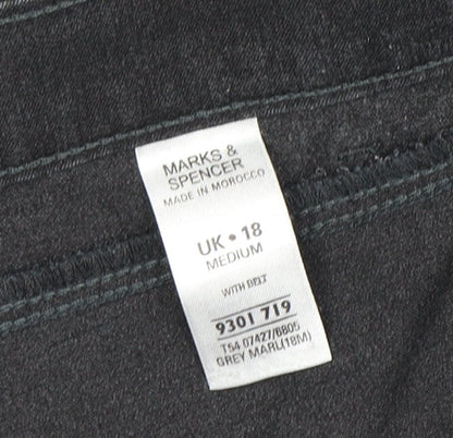 Womens UK Size 18 Marks and Spencer Regular Fit  Grey Jeans
