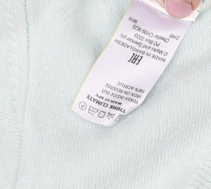 Womens UK Size 16 Marks and Spencer Green Pullover Jumper