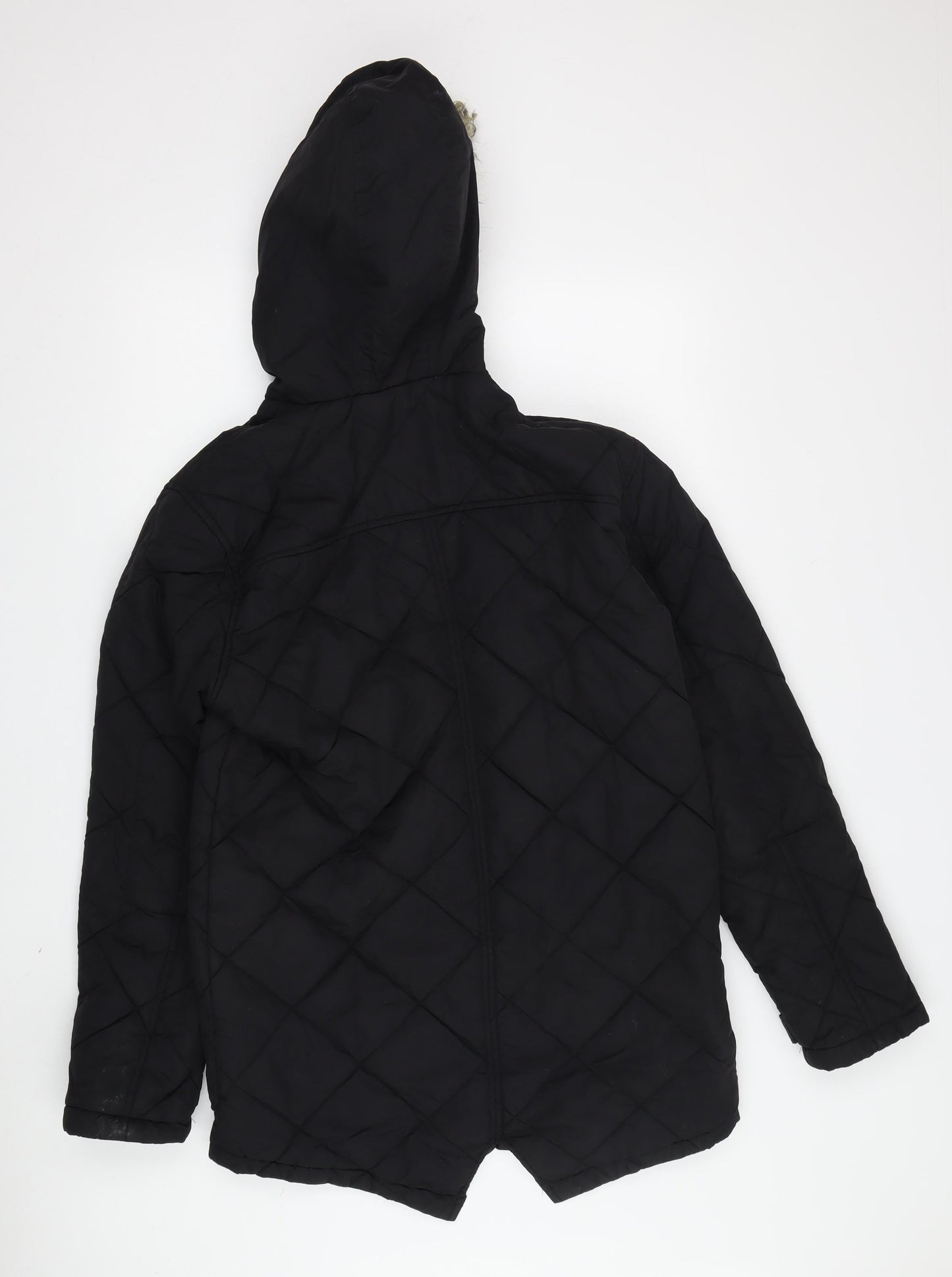 Mens UK Size S Brave Soul Black Quilted Coat