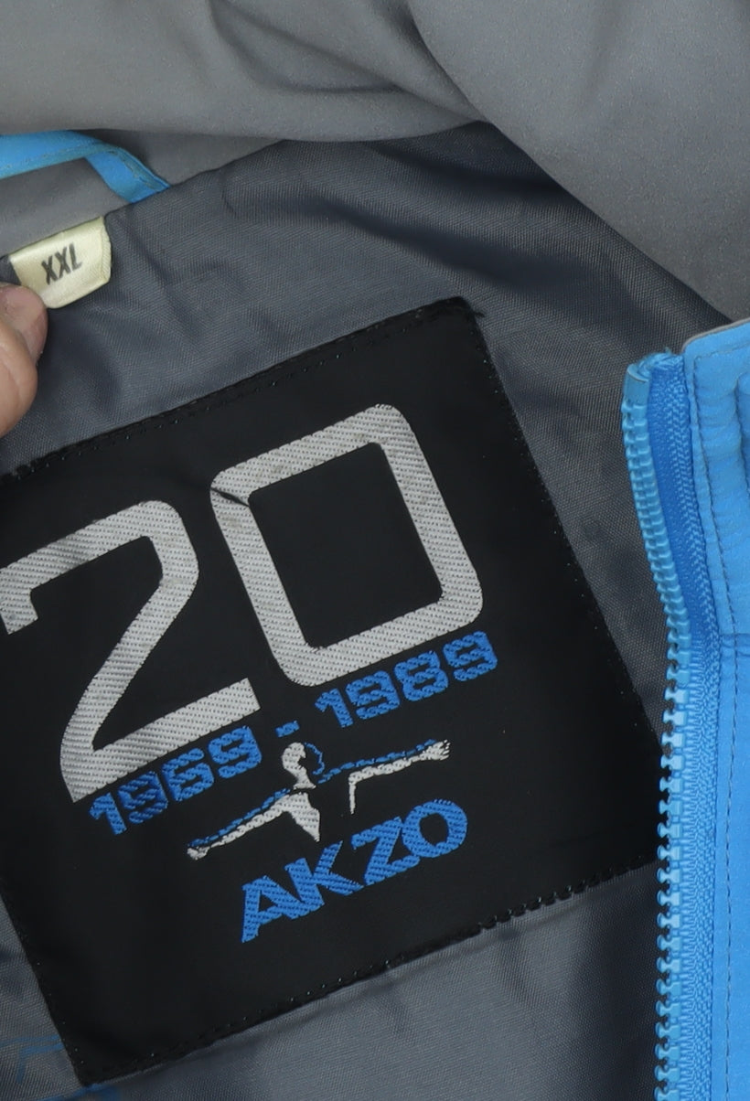 AKZO Men's Blue 2XL Windbreaker Jacket