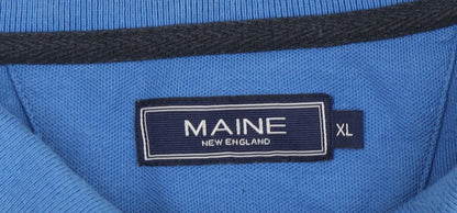 Maine New England Men's Blue XL Polo Shirt