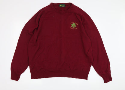 Balmoral Men's Red Wool Pullover Jumper XL