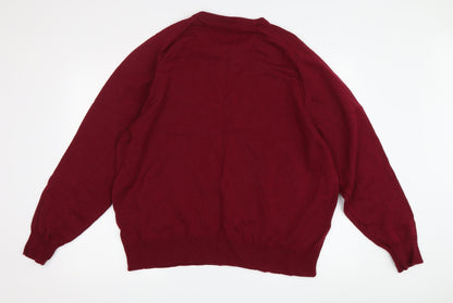 Balmoral Men's Red Wool Pullover Jumper XL